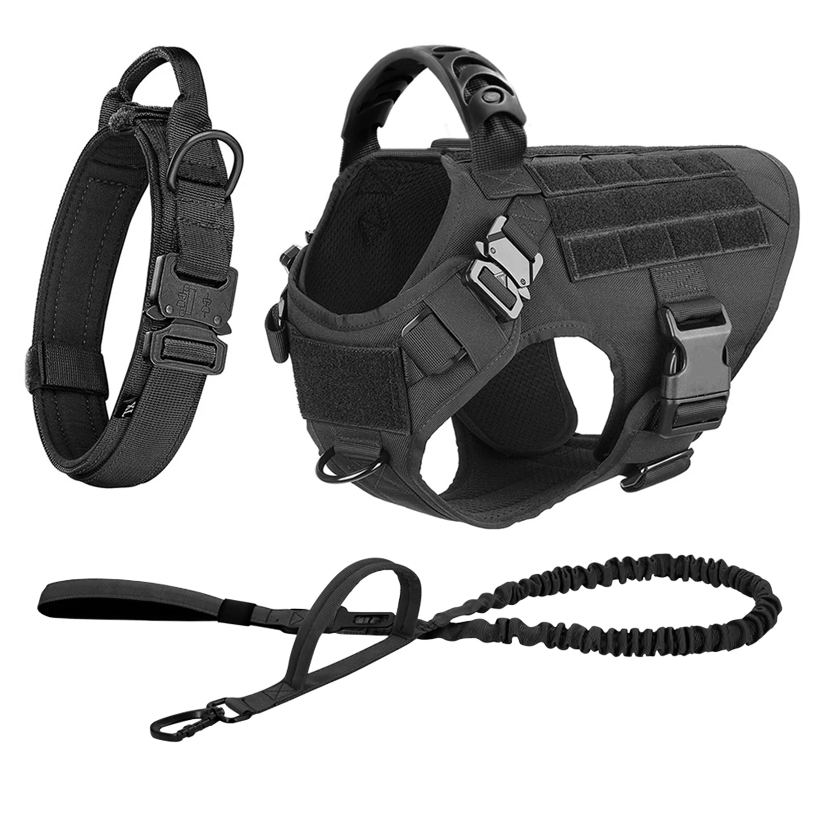 Large Dog Harness And Leash Set Pet German Shepherd Malinois Training Walking Vest Dog Harness And Collar For Medium Large Dogs - Image 16