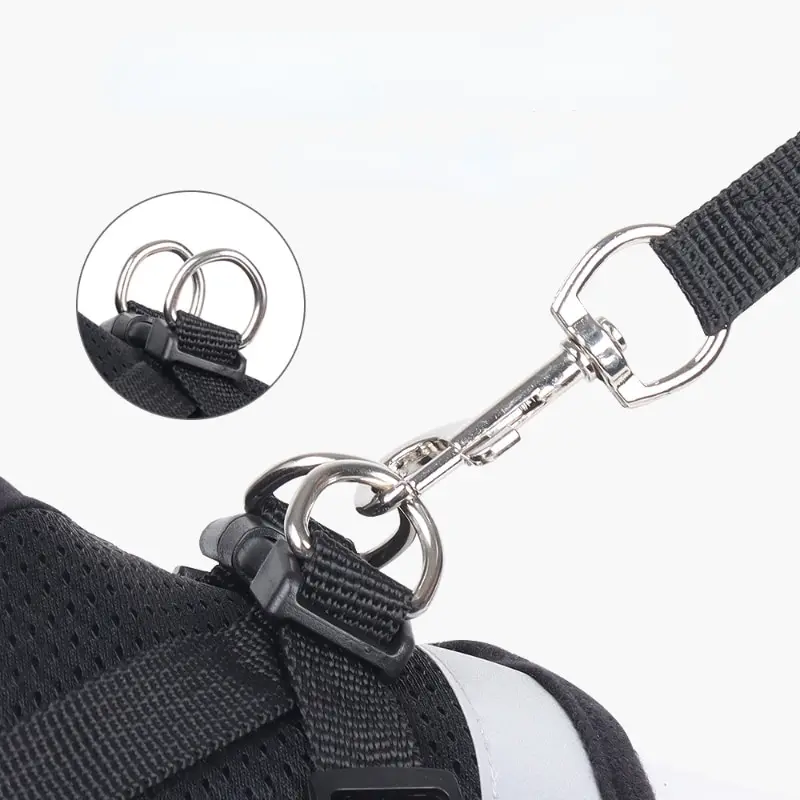 Pet Leash Undershirt Harnesses Mesh Breathable Adjustable Easy Control Reflective Undershirt Dog Harness Collar - Image 5