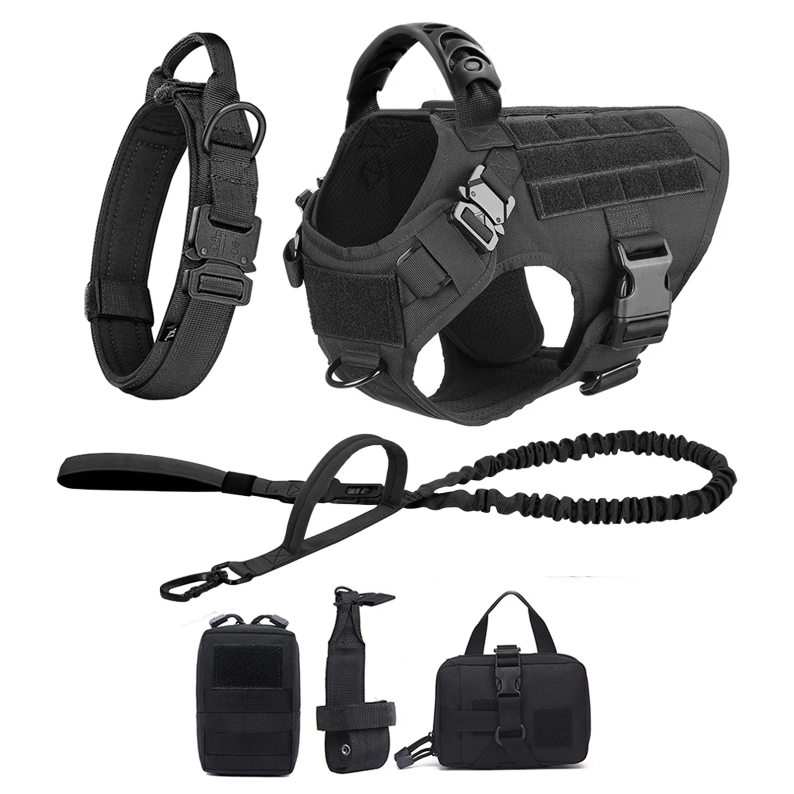 Large Dog Harness And Leash Set Pet German Shepherd Malinois Training Walking Vest Dog Harness And Collar For Medium Large Dogs - Image 19