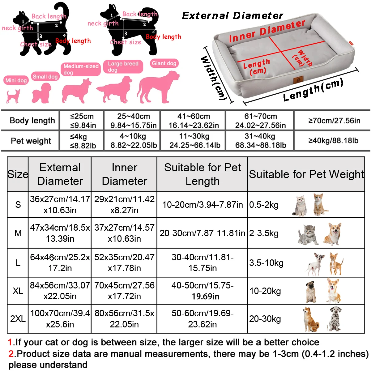 Four Season Square Dog Bed for Large Dog Mattress Bite-resistant Cat Bed Soft Thickened Dog Bed Waterproof Sofa Pet House - Image 5