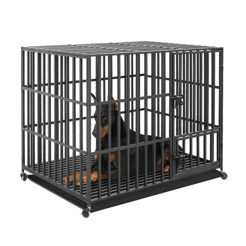 Heavy Duty Dog Crate With Wheels