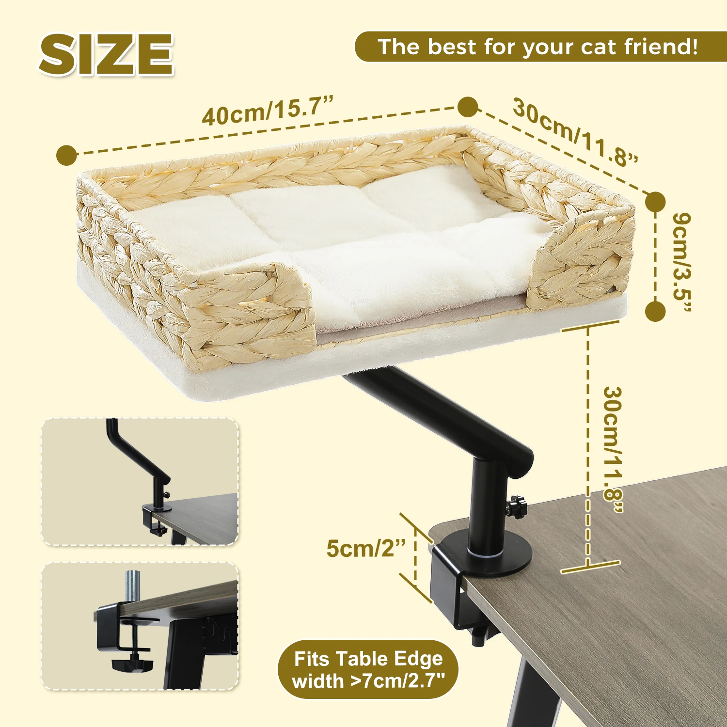 360° Rotatable Cat Desk Bed - Image 8