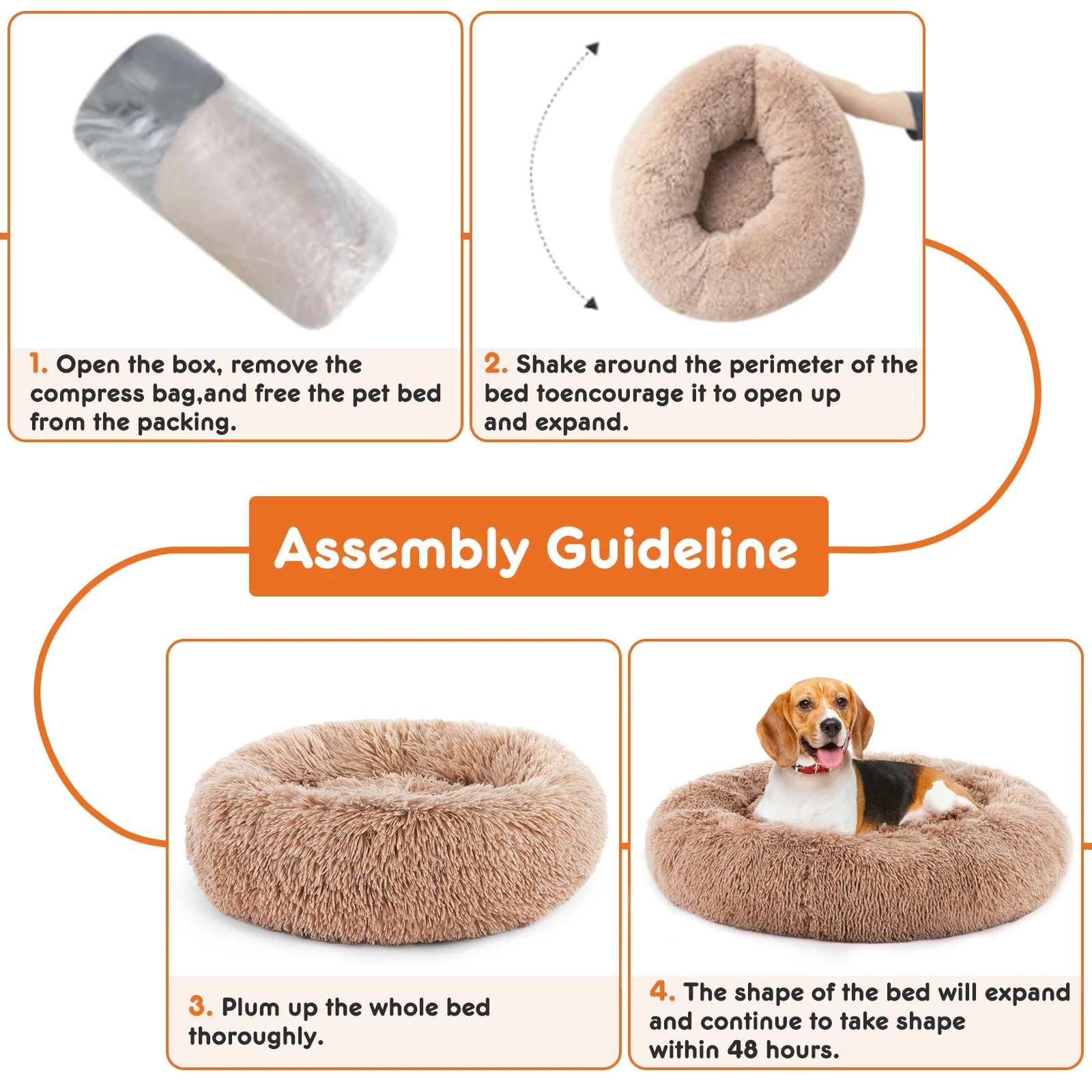 Calming Round Dog Bed - Image 5