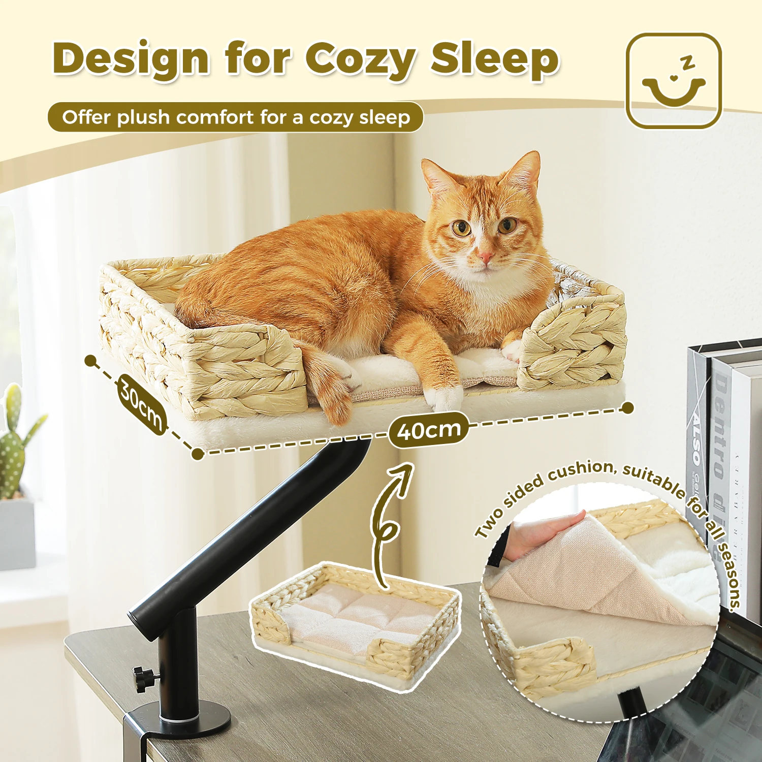 360° Rotatable Cat Desk Bed - Image 4