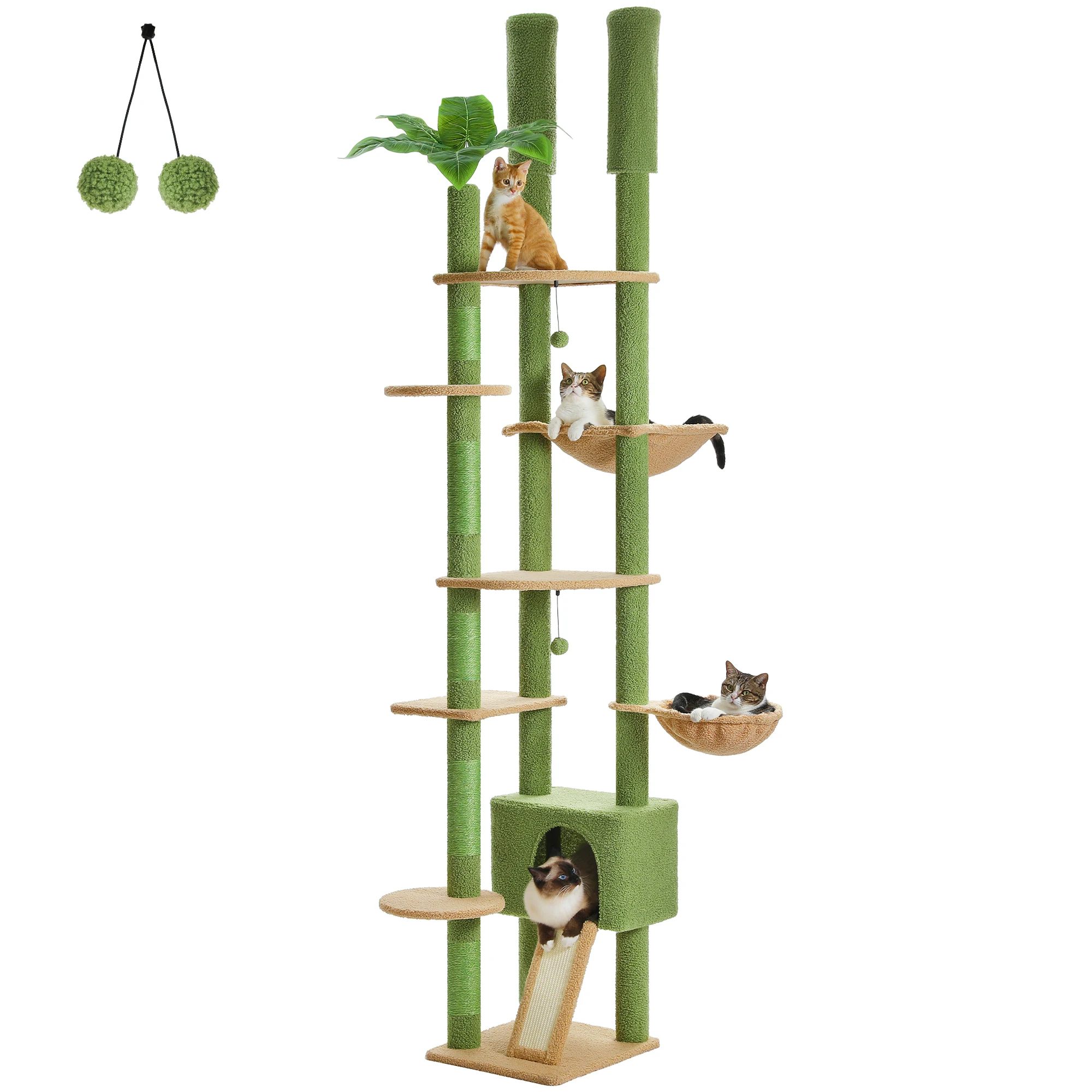 Adjustable Wooden Cat Tree - Image 9