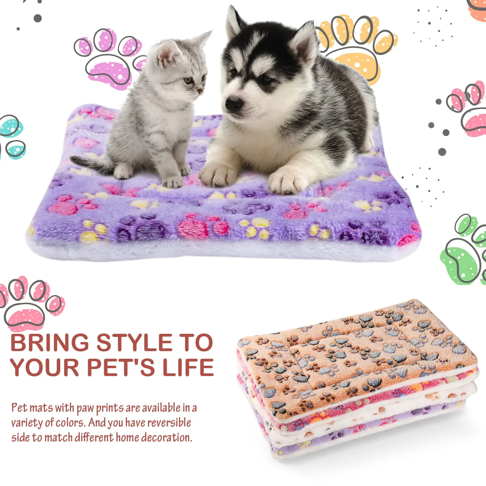 Flannel Pet Bed Mat