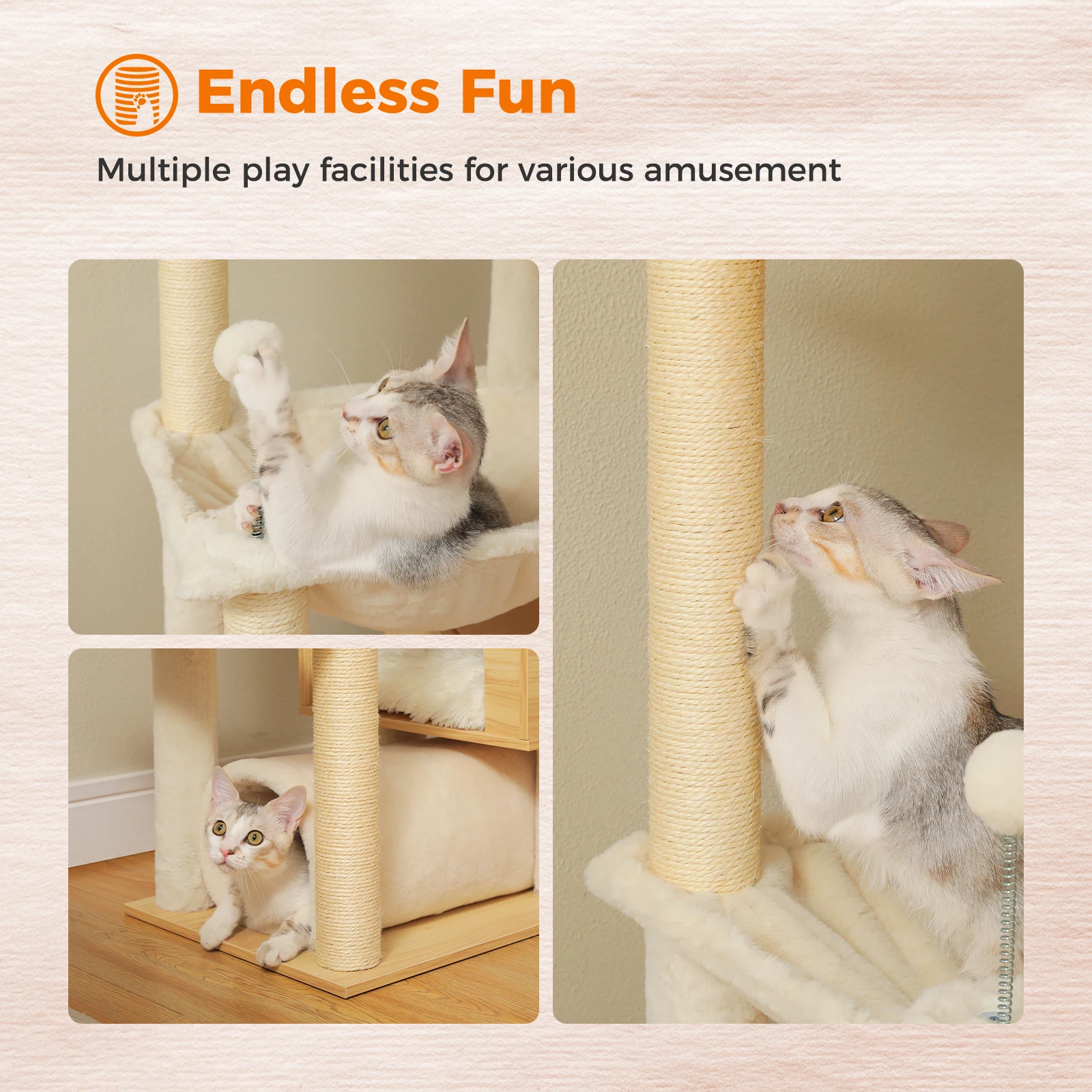 Adjustable Wooden Cat Tree - Image 2
