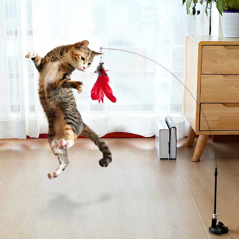 Feather Teaser Wand Cat Toy