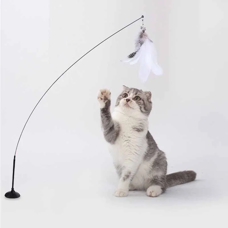 Feather Teaser Wand Cat Toy - Image 4