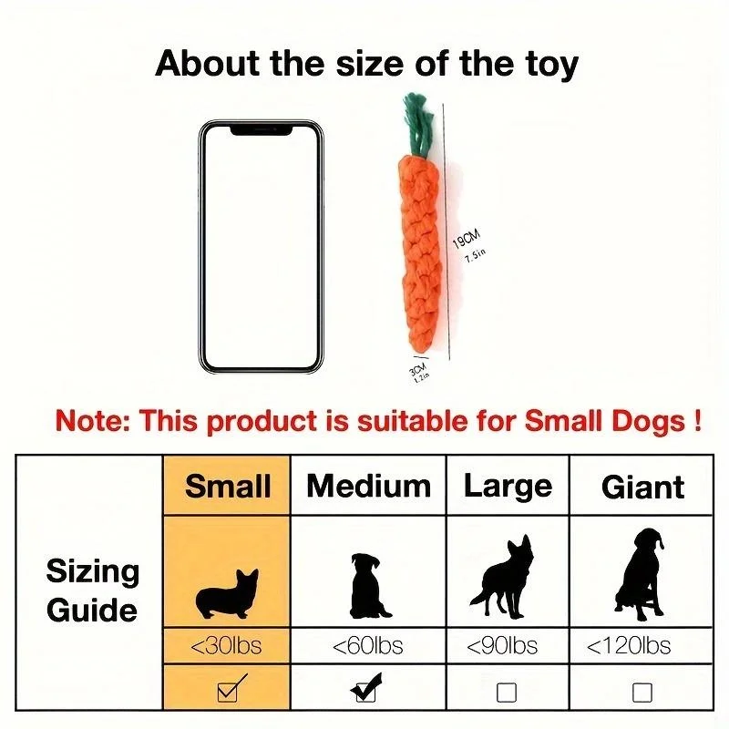 Carrot Cotton Rope Dog Toy - Image 6