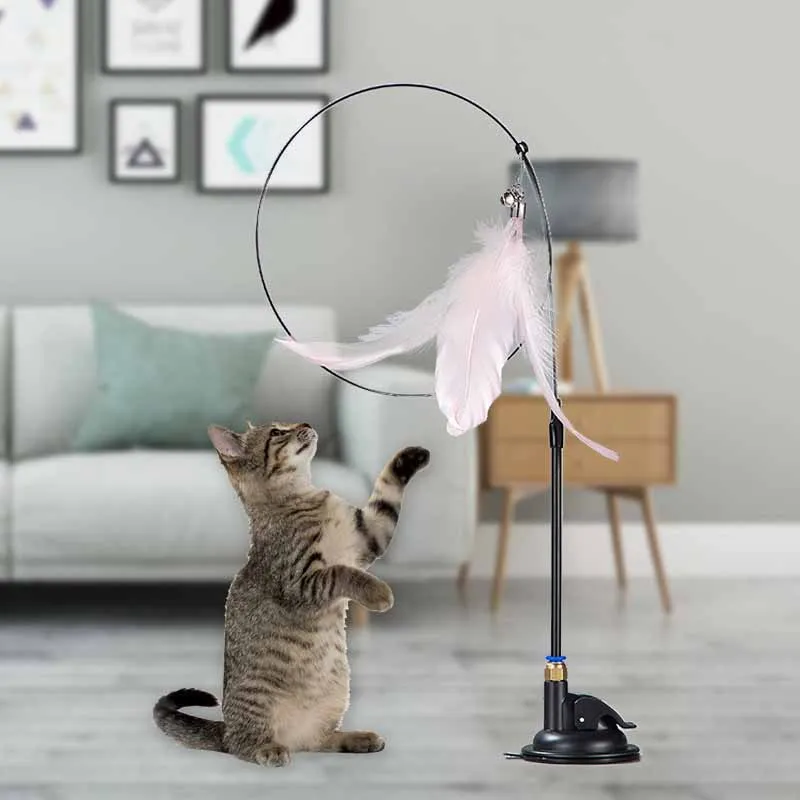 Feather Teaser Wand Cat Toy - Image 3