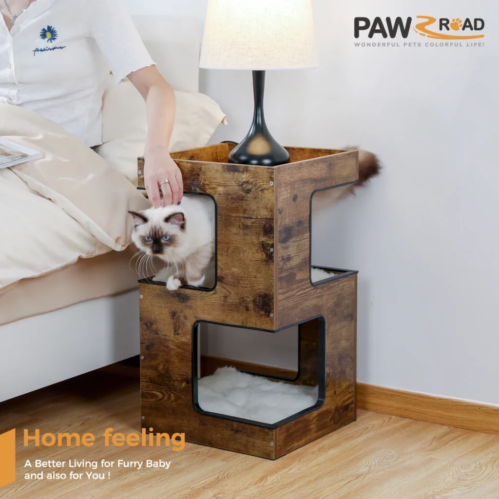 Modern Wood Cat Condo
