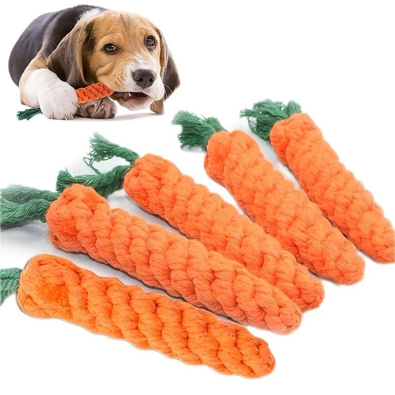 Carrot Cotton Rope Dog Toy