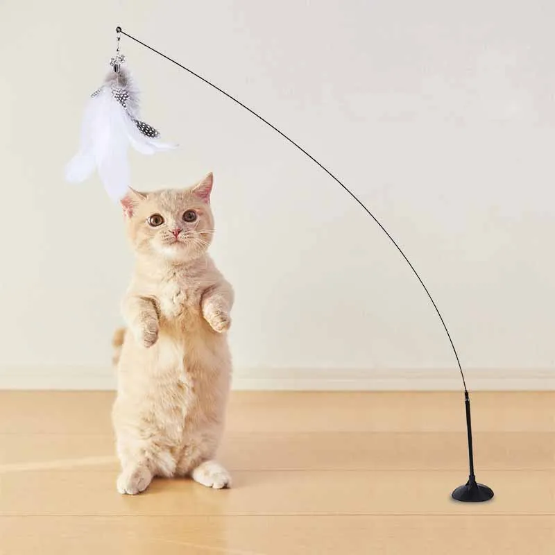 Feather Teaser Wand Cat Toy - Image 5