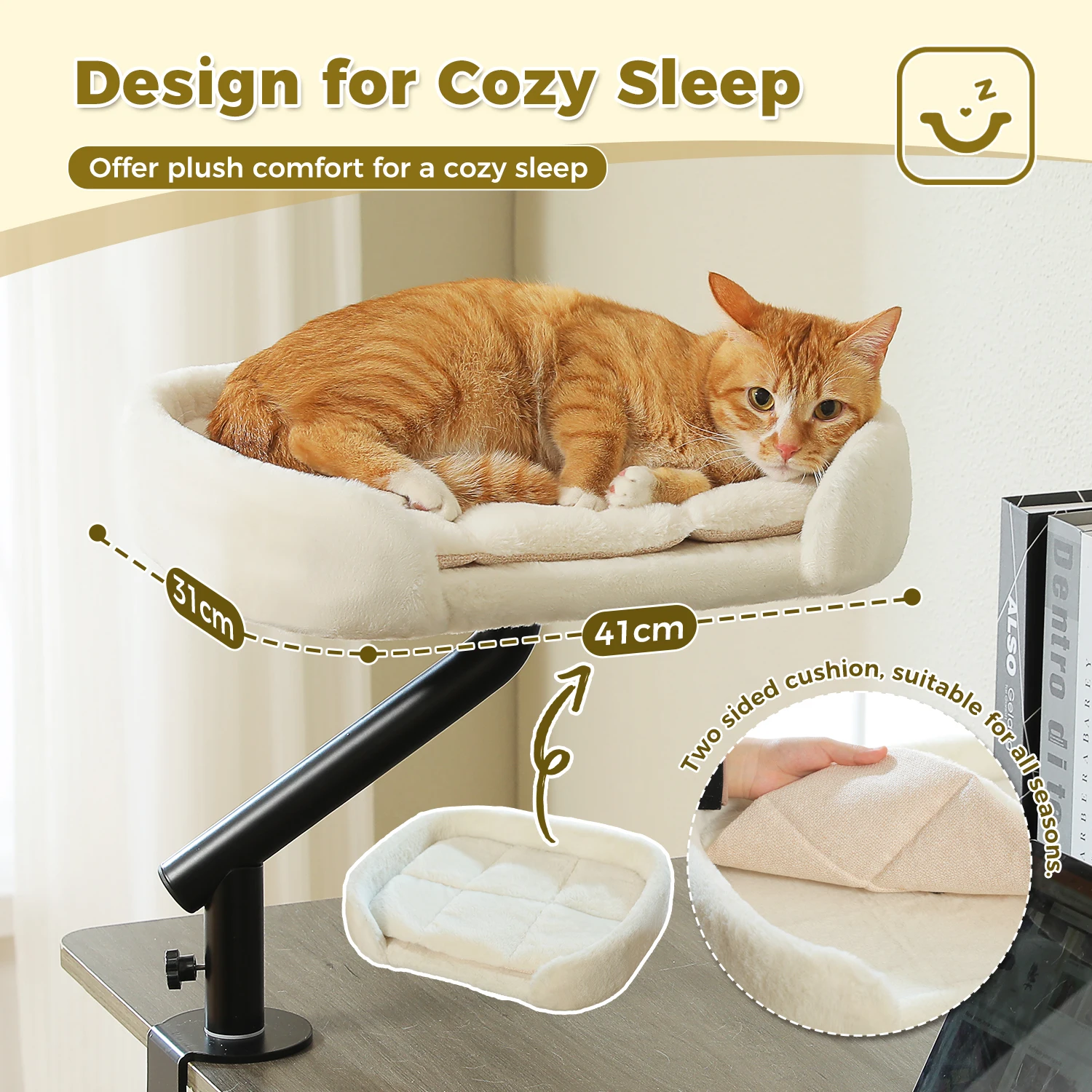 360° Rotatable Cat Desk Bed - Image 2