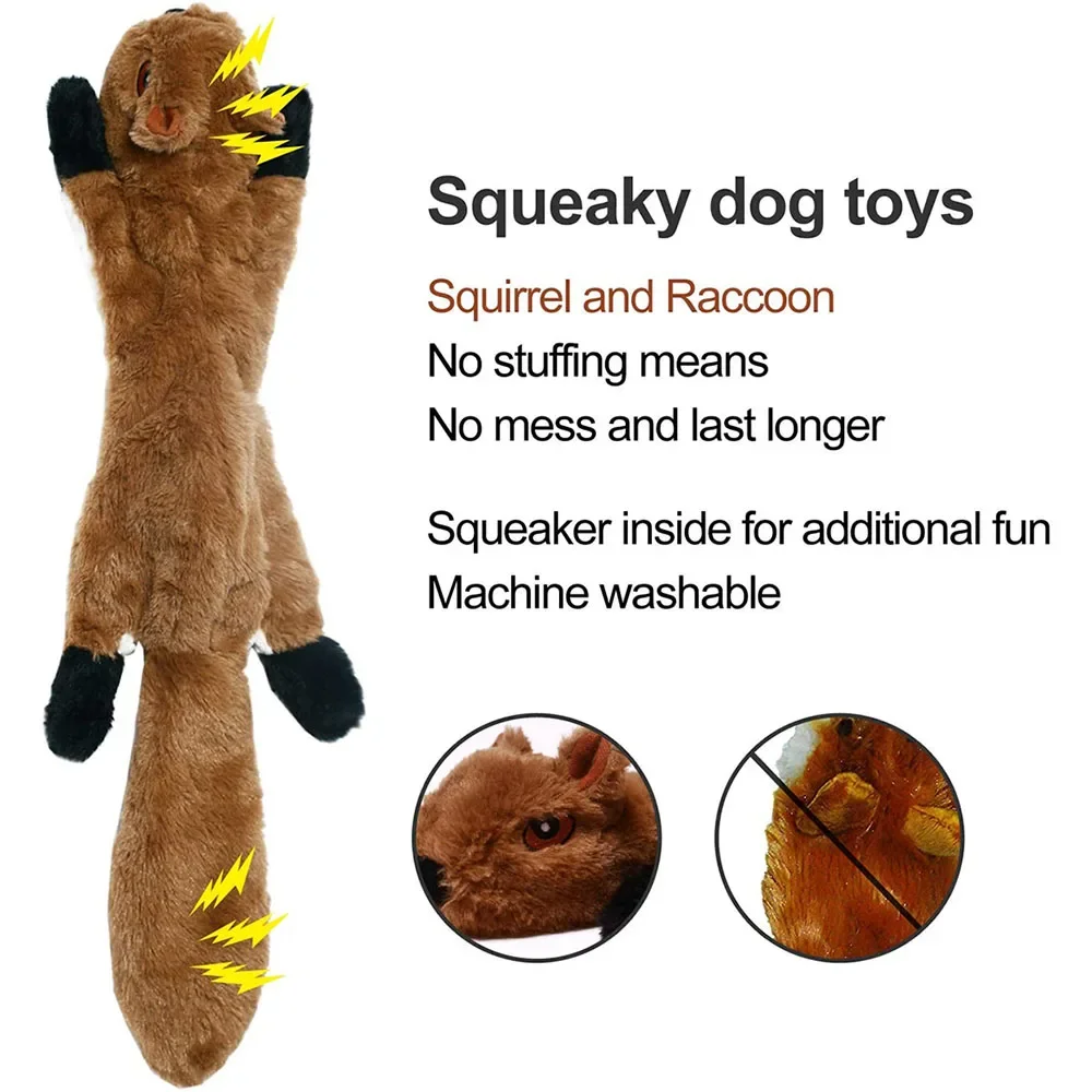 Animal Squeaky Plush Dog Toy - Image 4