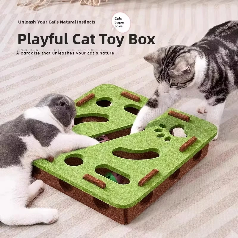 Felt Cat Puzzle Box