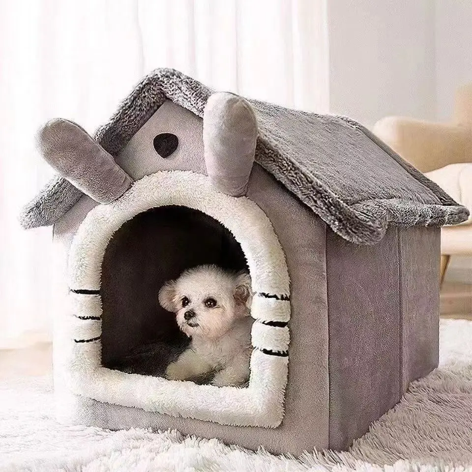 Dog House Style Pet Bed