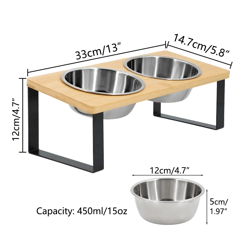 Elevated Cat Bowls With Mat - Image 8