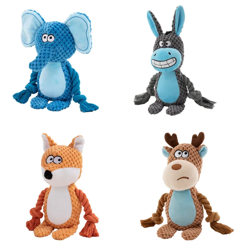 Squeaky Plush Dog Chew Toy - Image 2