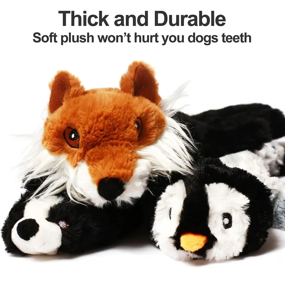 Animal Squeaky Plush Dog Toy - Image 2
