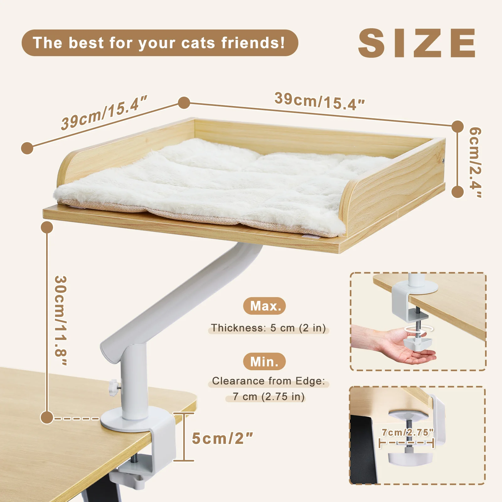 360° Rotatable Cat Desk Bed - Image 9